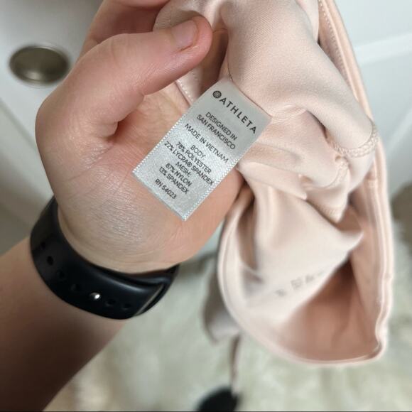 Athleta Eclipse 7/8 Mesh Tight Ballerina Gown Pink Size Small - Picture 8 of 9